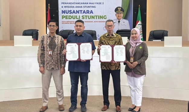 Kolaborasi Berbasis Data, Cara Nusantara Infrastructure Group Tekan Angka Stunting di Makassar