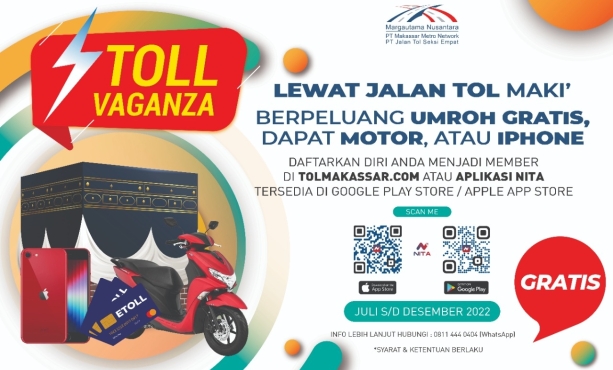 Makassar Toll Road Gives Out Motorcycle and Smartphone Prizes…